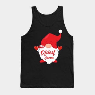 The Oldest Gnome Matching Family Christmas Pajama Tank Top